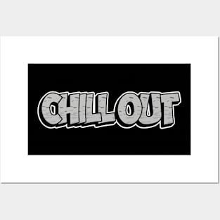 Cool Calm Collected: ‘Chill Out’ Typography Tranquility Posters and Art